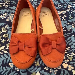 Janie and Jack Burnt Orange Dress Shoes with Bow